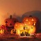 3 Pieces Halloween Flameless Candles with Remote Timer Real Wax Realistic Flickering Battery Operated LED Pillars with Decals Pumpkin Castle Bat Spider Witch for Halloween Party Decorations
